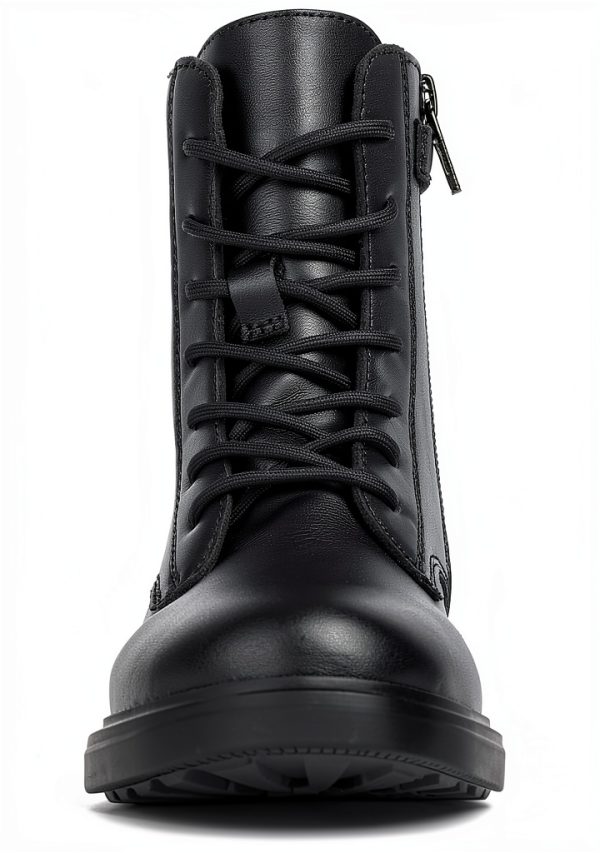 Geox Girls Boots Breathable Black Kids Footwear-2
