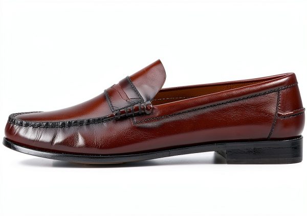 Florsheim Kids Burgundy Leather Slip On Boys Dress Shoes-1
