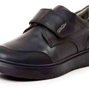 Geox Boys Breathable School Shoes Black Lightweight Comfort-0