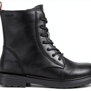 Geox Girls Boots Breathable Black Kids Footwear-0