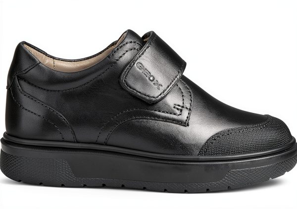 Geox Boys Breathable School Shoes Black Lightweight Comfort-1