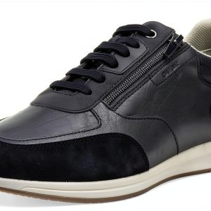 Geox Mens Sneakers Breathable Comfort Navy Coffee Sizes-0