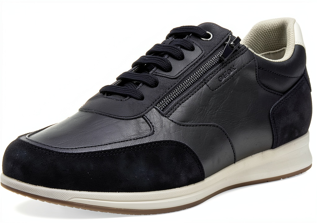 Geox mens sneakers in Navy color on a neutral background