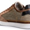 Geox Men Sneakers Canvas Lace Up Casual Brown Taupe Navy-5