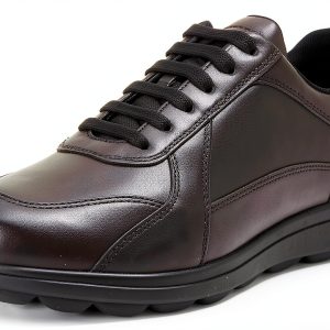 Leather Sneakers Mens Fashion Black Blue Navy Cognac-0