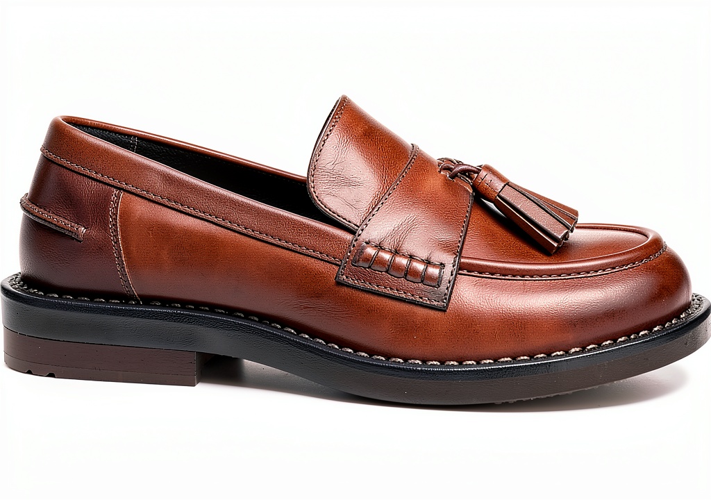 Geox slip-on shoes in Taupe color on a wooden floor