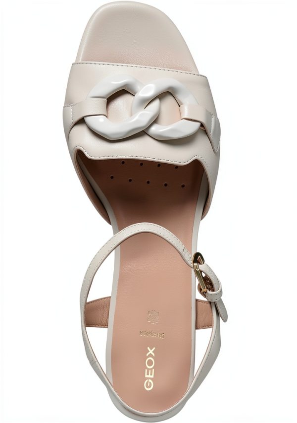 Geox Womens Heeled Sandals Breathable Buckle Strap-4