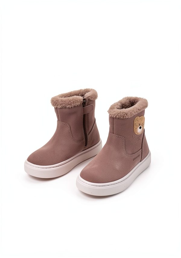 Geox Girls Boots Dark Beige Flexible Cold Protection-3