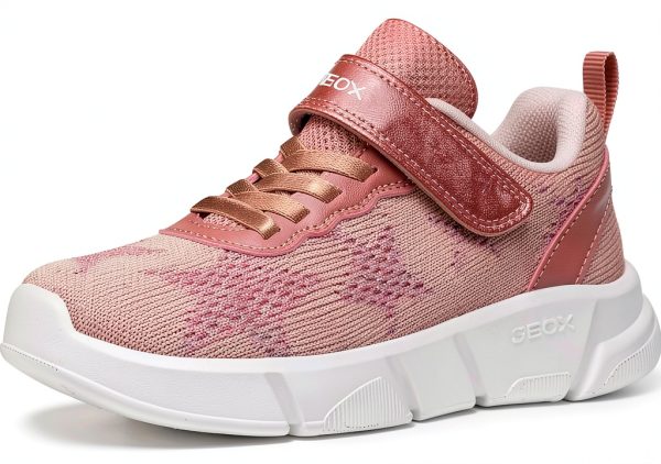Geox J ARIL Girl Sneakers Pink Breathable Lightweight-5