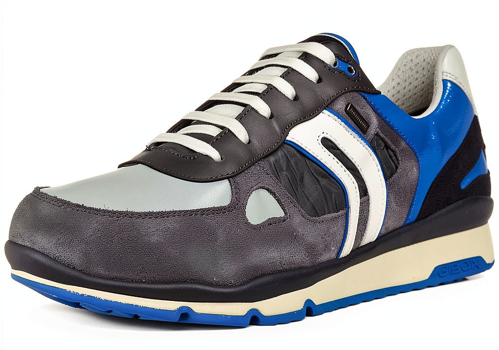 Geox mens sneakers showcasing lightweight design and leather insole