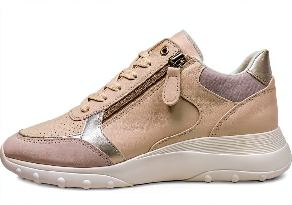 Geox Womens Breathable Sneakers Papyrus Navy Sizes Available-0