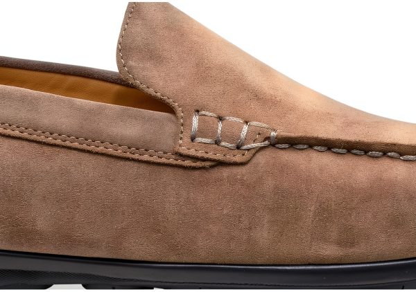 Pavo Mens Loafers Slip Ons Dove Grey Coffee Black Sizes-8