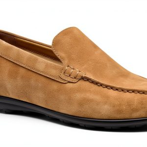 Mens Slip On Loafers Lightweight Comfortable Coffee Black-0