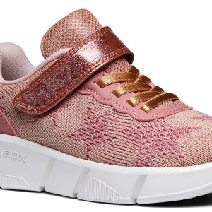 Geox J ARIL Girl Sneakers Pink Breathable Lightweight-0