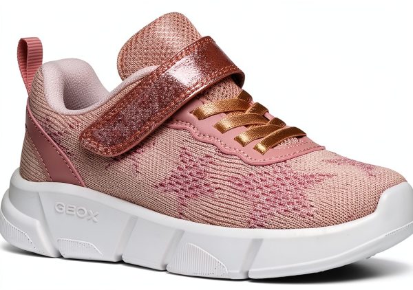 Geox J ARIL Girl Sneakers Pink Breathable Lightweight-0