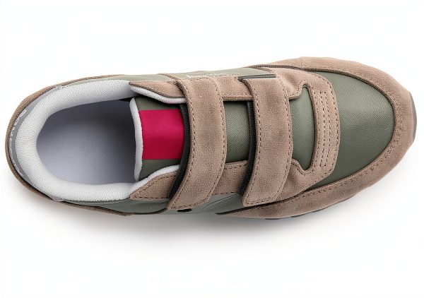 Saucony Kids Sneakers Grey Silver Pink Double Hook Loop-3