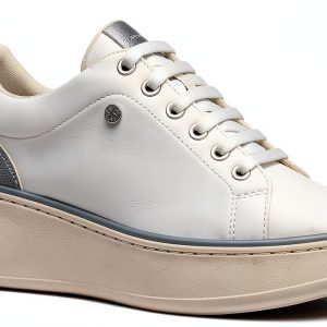 Geox Womens Breathable Sneakers Lace Up Zip Closure-0