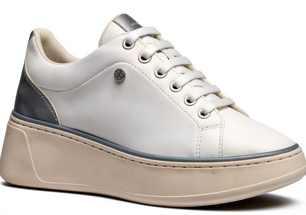 Geox Womens Breathable Sneakers Lace Up Zip Closure-0