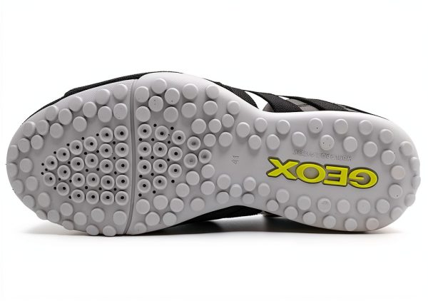 Geox Mens Breathable Sneakers Graphite Lime Green Navy-4