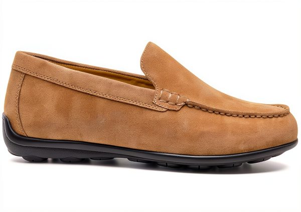 Mens Slip On Loafers Lightweight Comfortable Coffee Black-2