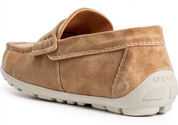 Geox Boys Loafers Light Beige Navy White Kids Casual Shoes-4