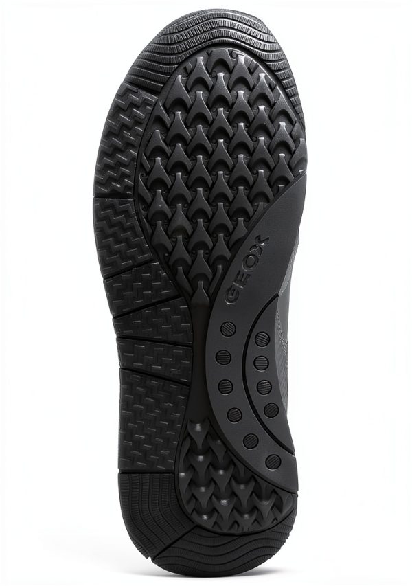 Geox Womens Breathable Sneakers Black White Grey Sizes-8