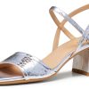 Geox Womens Heeled Sandals Perforated Sole Buckle Strap-5