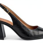 Geox Womens Pumps Block Heel Medium Width Dk Avio Black Gold-0