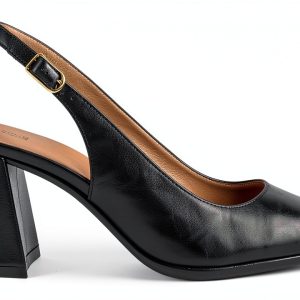 Geox Womens Pumps Block Heel Medium Width Dk Avio Black Gold-0