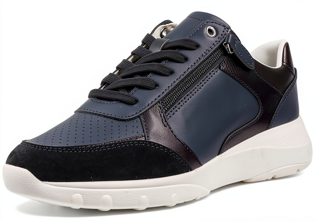 Geox womens sneakers in Navy color on a neutral background