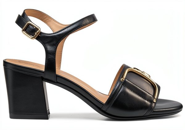 Geox Womens Heeled Sandals Breathable Comfortable Black-3