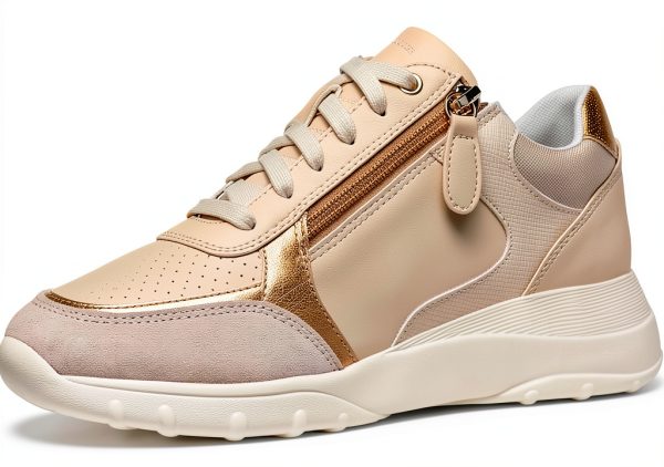 Geox Womens Breathable Sneakers Papyrus Navy Sizes Available-6