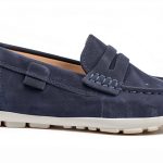 Geox Boys Loafers Breathable Casual Shoes Lt Beige Navy-0
