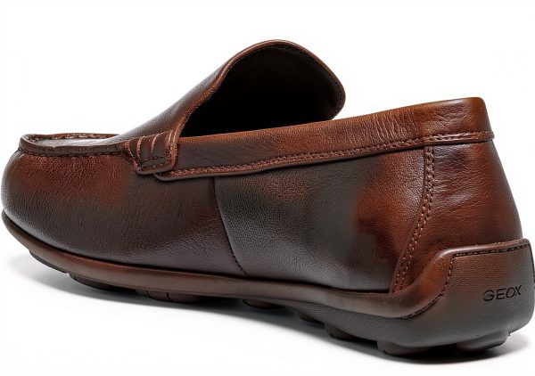 Mens Slip On Loafers Lightweight Comfortable Coffee Black-4