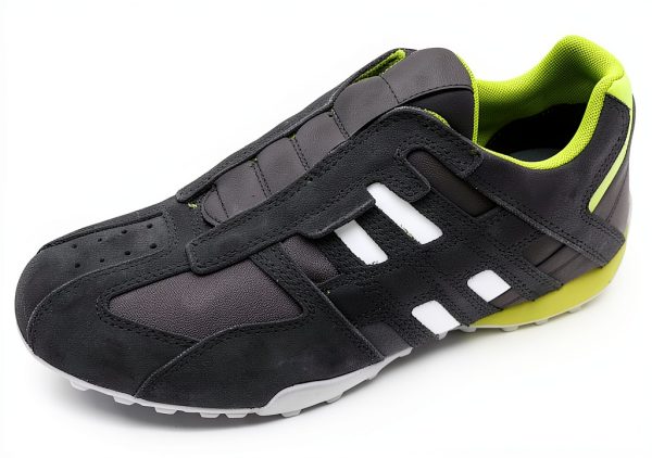 Geox Mens Breathable Sneakers Graphite Lime Green Navy-2