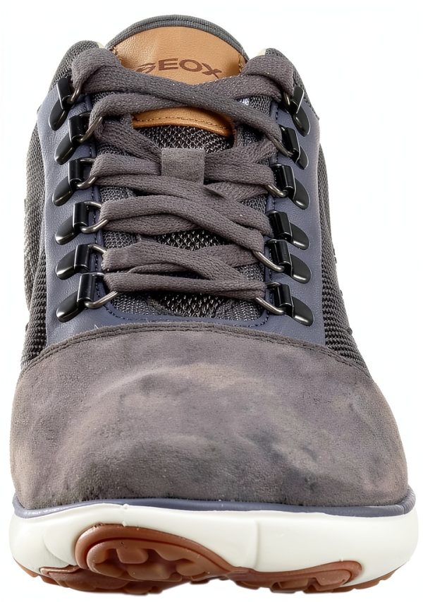 Geox Mens Sneakers Leather Lace-Up Low-Top Breathable-1