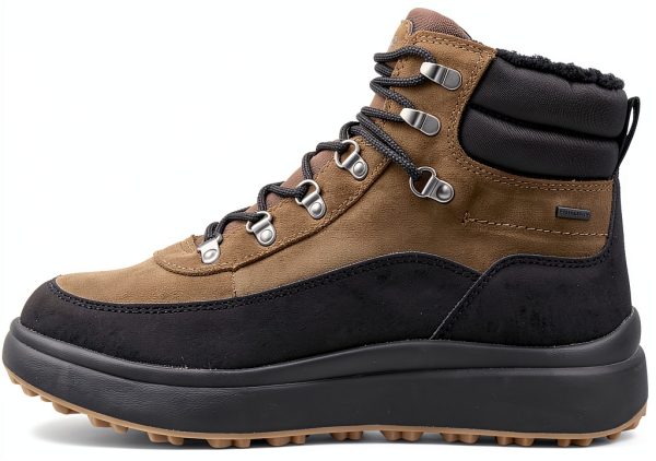 Geox Breathable Mens Boots Military Black Toffee Black-0