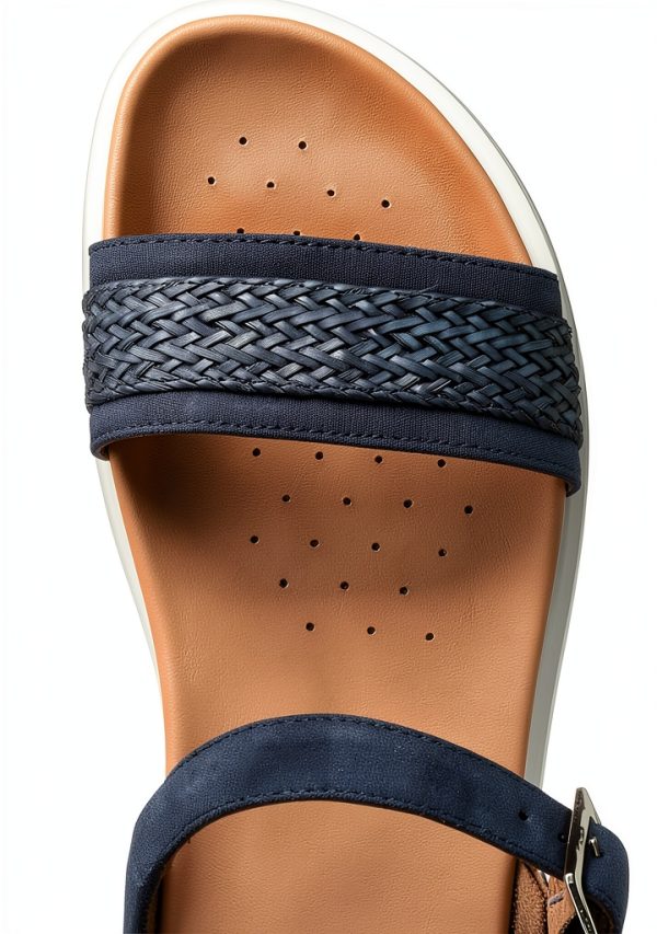 Geox Womens Sandals Lightweight Cushioning Navy Lt Taupe-1