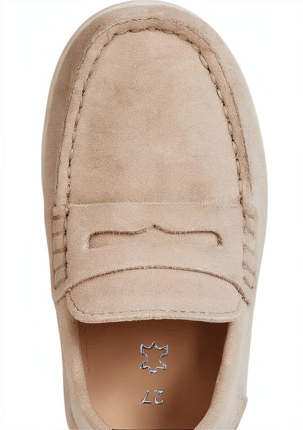 Geox Boys Loafers Light Beige Navy White Kids Casual Shoes-1