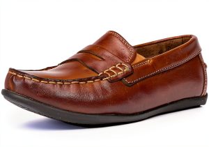 Florsheim Kids Leather Loafers Boys Penny Moc Comfort-0