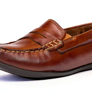 Florsheim Kids Leather Loafers Boys Penny Moc Comfort-0