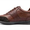 Geox Mens Sneakers Breathable Comfort Lace Zip Navy Coffee-1