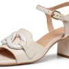 Geox Womens Heeled Sandals Breathable Buckle Strap-5