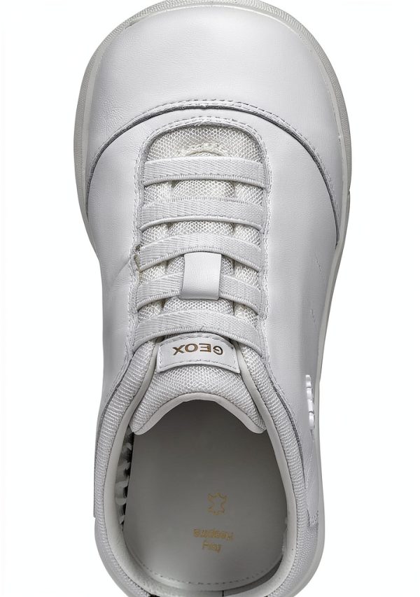 Geox Womens White Sneakers Elastic Laces Lightweight Comfort-1