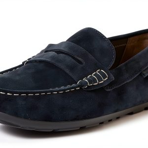 Geox Boys Navy Loafers Breathable Waterproof Kids Shoes-0