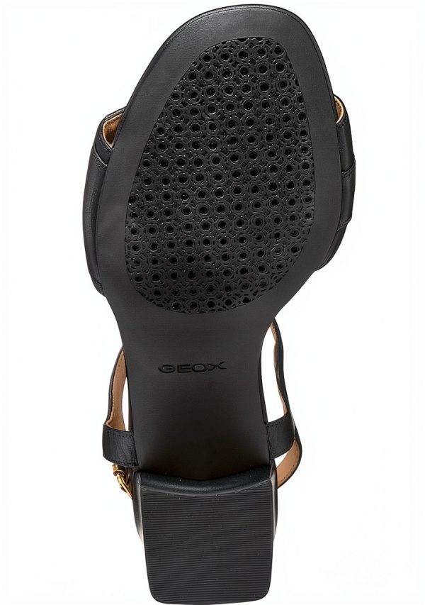 Geox Womens Heeled Sandals Breathable Comfortable Black-2