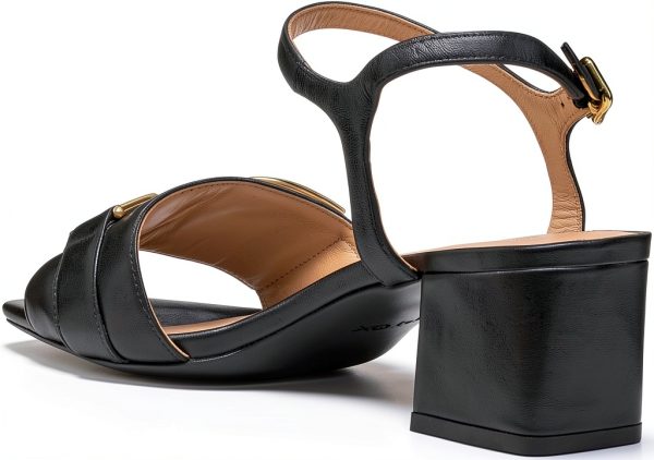 Geox Womens Heeled Sandals Breathable Comfortable Black-6