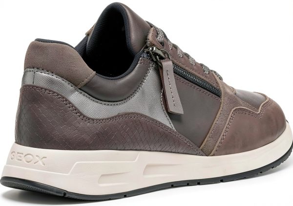 Geox Womens Breathable Sneakers Black White Grey Sizes-6