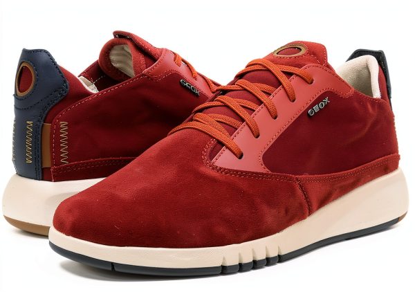 Geox Mens Sneakers Leather Breathable Comfort Walking Shoes-6