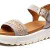 Geox Womens Sandals Breathable Navy Lt Taupe Sizes-5